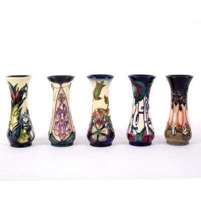 Moorcroft Pottery, five small