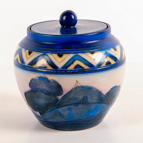 MOORCROFT POTTERY SMALL LIDDED JAR,