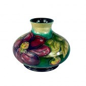 MOORCROFT POTTERY SQUAT VASE,