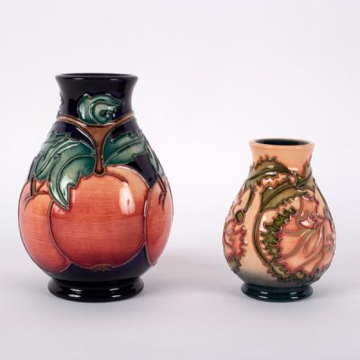 Moorcroft Pottery, two trial vases: