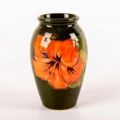 MOORCROFT POTTERY VASE, CORAL
