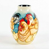 MOORCROFT POTTERY VASE, FOWLER