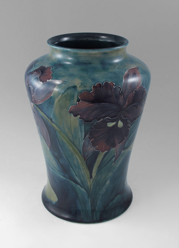 MOORCROFT PURPLE ORCHID VASE: