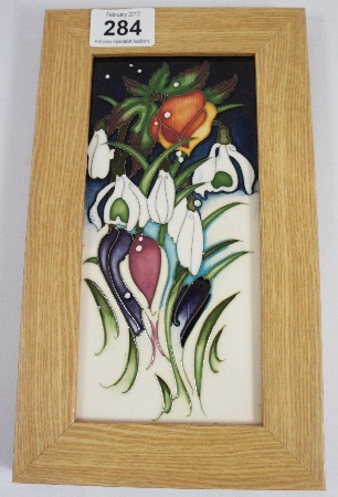 Moorcroft Snowdrop Wall Plaque in