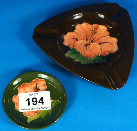Moorcroft Traingular Ashtray and