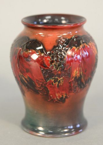 MOORCROFT VASE RED GLAZED WITH