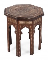 MOORISH BONE-INLAID TABORET SY