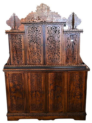 MOORISH CARVED FOUR OVER FOUR