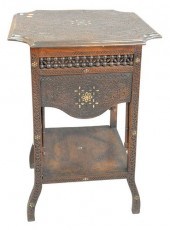 MOORISH CARVED TABLE, WITH SHA