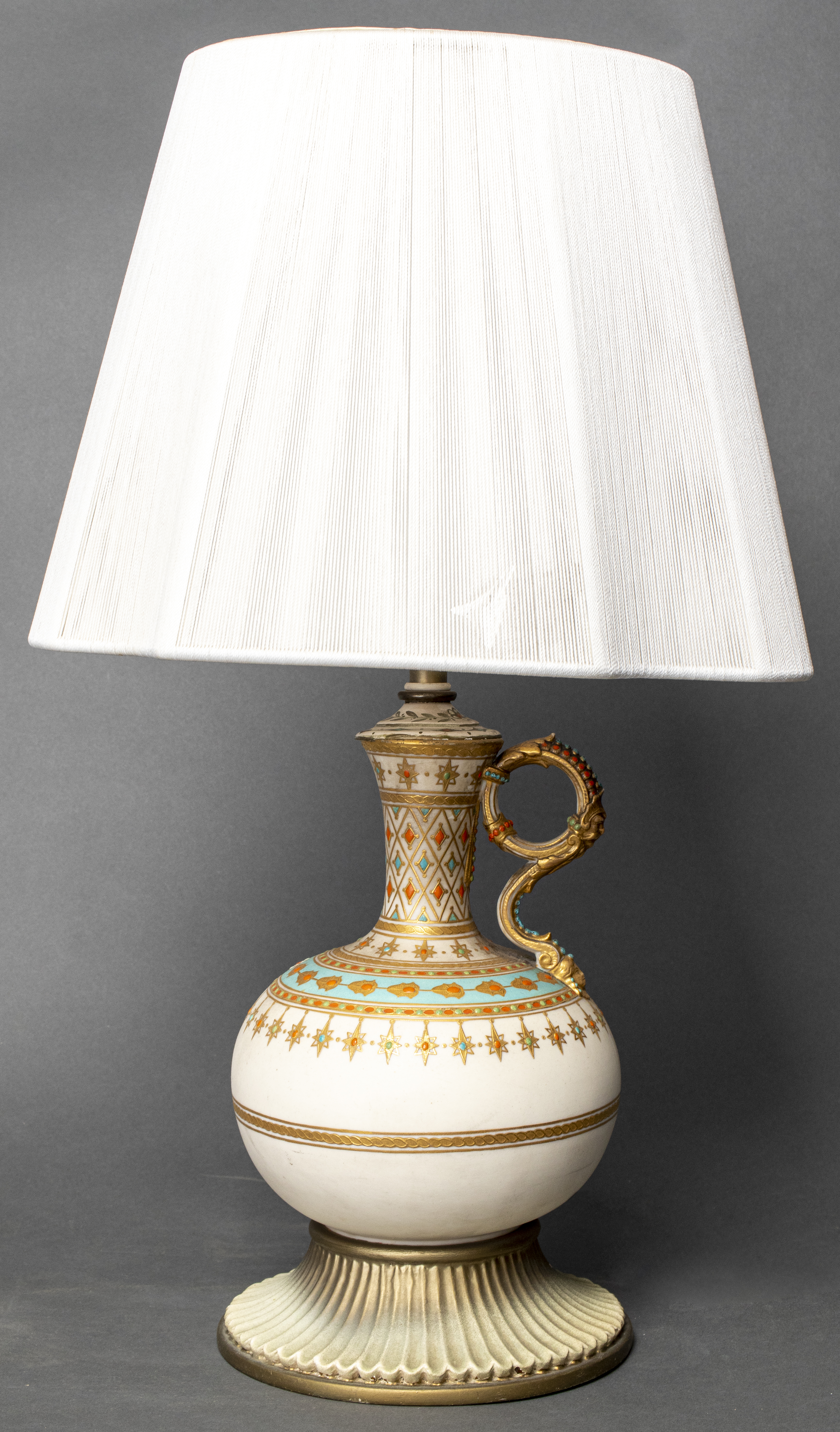 MOORISH PARCEL GILT WHITE EWER