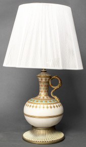 MOORISH PARCEL GILT WHITE EWER