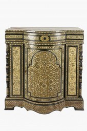 MOORISH STYLE INLAID SIDE CABI
