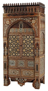 MOORISH STYLE INLAID TWO-DOOR