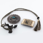 MOOSEHEAD BOLO AND TWO BELT BU