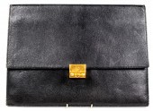 MORABITO BLACK LEATHER DOCUMEN