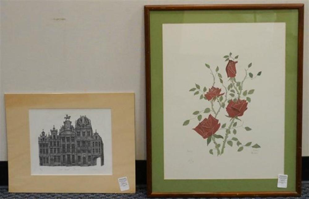 MORAN, ROSES, COLOR PRINT AND GROTE