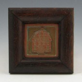 Moravian framed Veritas tile.