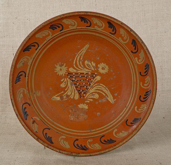 Moravian redware bowl early 19th c.