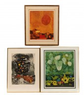 MORDECAI ARDON, 3 LITHOGRAPHS