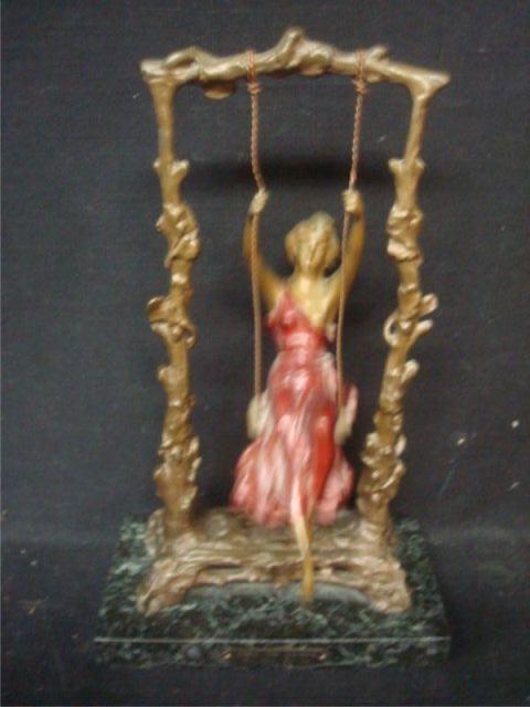 MOREAU, Auguste. Bronze of Woman on