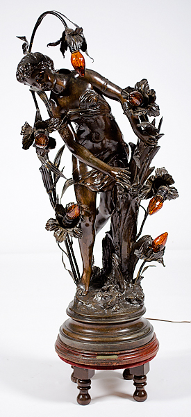 Moreau Bronze Figural Lamp