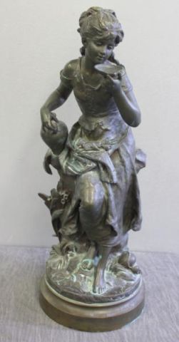 MOREAU Hippolyte. Large Bronze of a