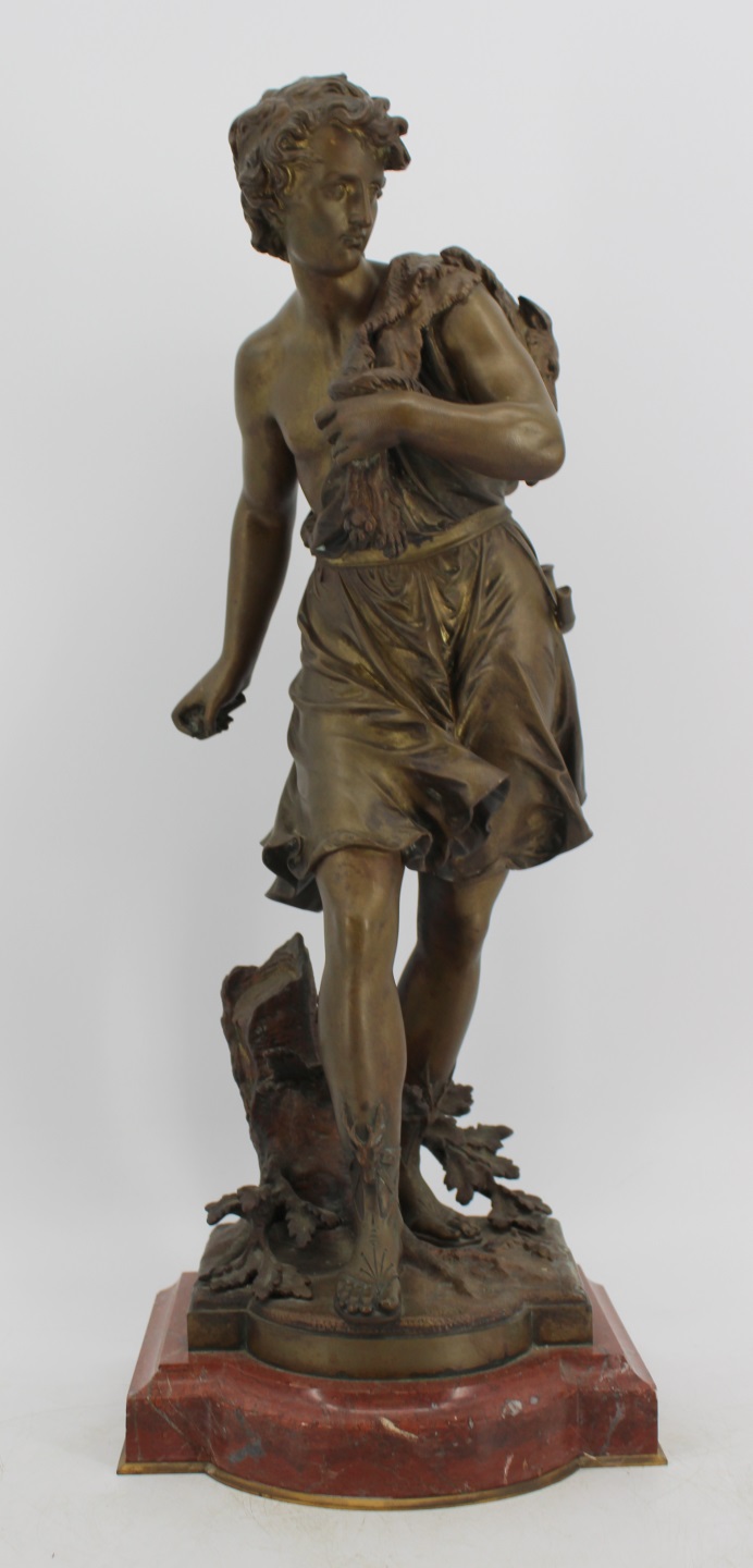 MOREAU SIGNED BRONZE SCULPTURE OF