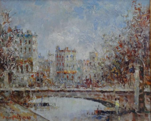 MORGAN (?). Impressionist Style O/C