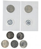 MORGAN SILVER DOLLARS, TWO GSA