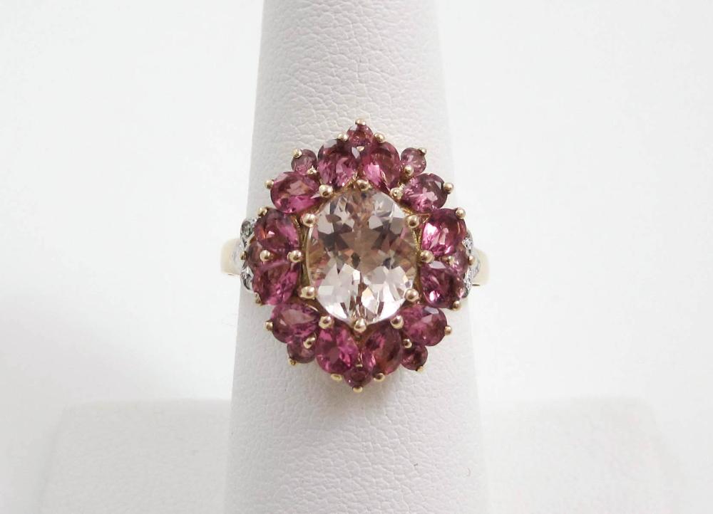 MORGANITE, PINK TOURMALINE AND ROSE