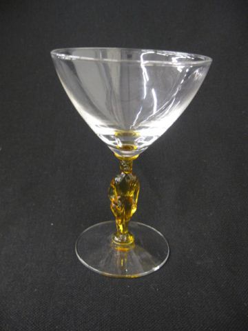 Morgantown Figural Crystal Wine