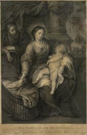 MORGHEN HOLY FAMILY ENGRAVING