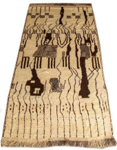 MOROCCAN BERBER SHAG WOOL RUG,