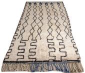 MOROCCAN BERBER SHAG WOOL RUG,