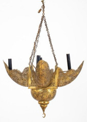 MOROCCAN BRASS PENDANT CHANDEL