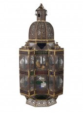 MOROCCAN COLORED GLASS AND BRA