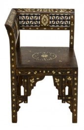 MOROCCAN CORNER CHAIR W/ MOTHE