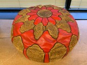 MOROCCAN DECORATED LEATHER OTT