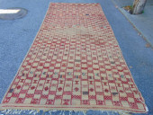 MOROCCAN EMBROIDERED REED MAT/