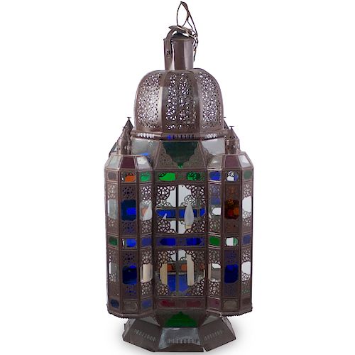 MOROCCAN GLASS AND METAL HANGING