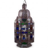 MOROCCAN GLASS AND METAL HANGI