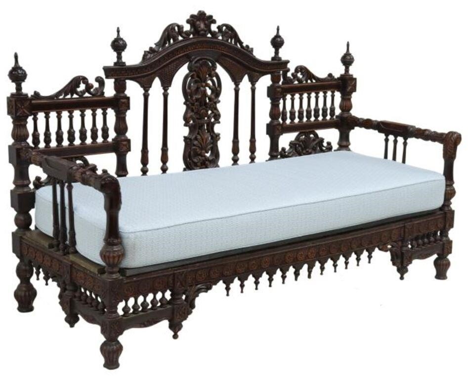 MOROCCAN HEAVILY CARVED &