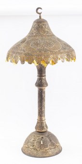 MOROCCAN JUDAICA GILT METAL TA