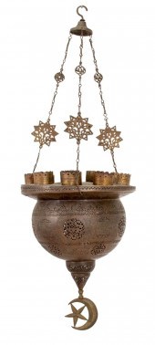 MOROCCAN LARGE BRASS 11 LIGHT