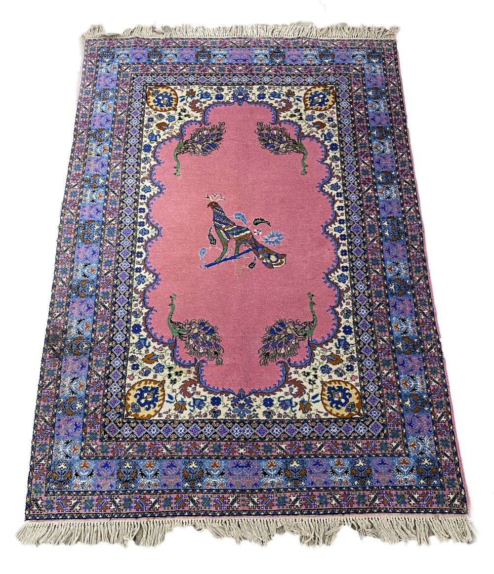 MOROCCAN PEACOCK RUG, 8' X 6'