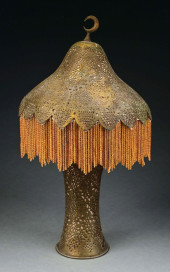 MOROCCAN PIERCED BRASS TABLE L