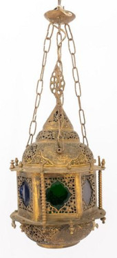 MOROCCAN RETICULATED BRASS LAN