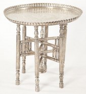 Moroccan Silvered Metal Occasi