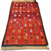 MOROCCAN THROW RUG, 4' X 6' 2"