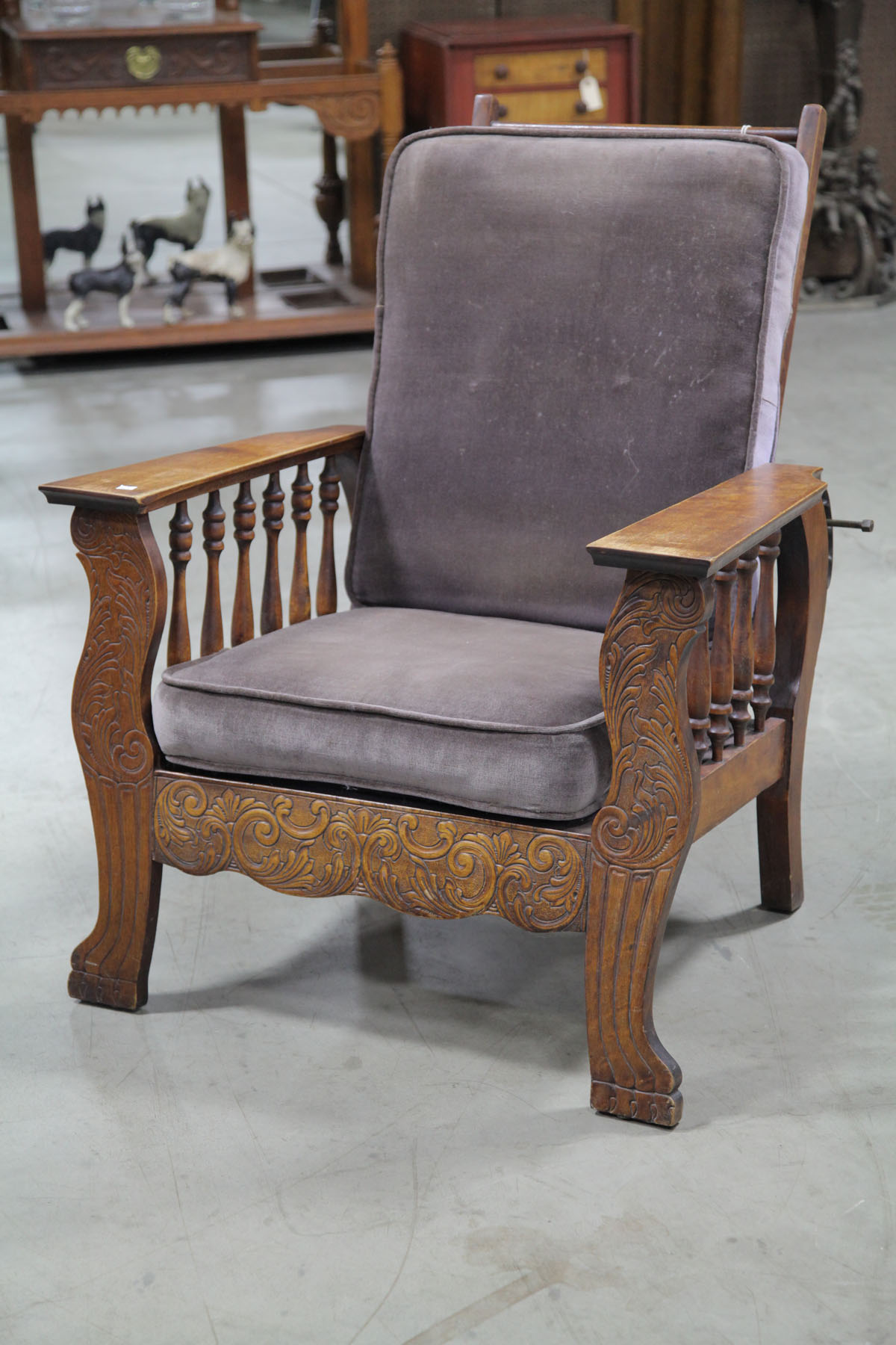 MORRIS CHAIR.  American  early 20th